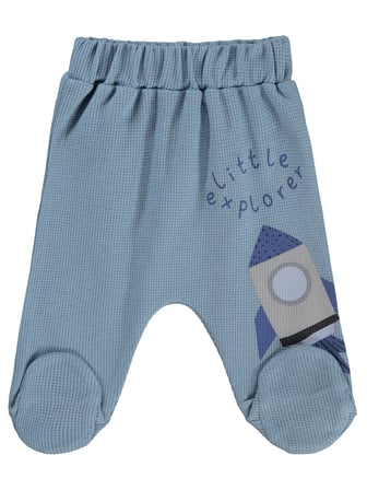 Civil Baby Roket Baskılı 1-9 AY Tek Alt Bebe - Mavi