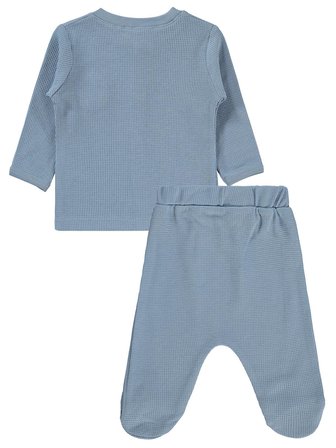 Civil Baby Hilal Baskılı 1-9 Ay Pijama Takımı - Mavi