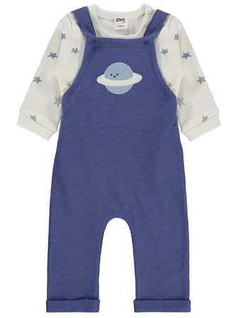Civil Baby Gezegen Baskılı 6-18 Ay Slopet - Mavi