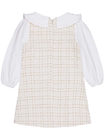 Pierre Cardin 6-9 Yaş Elbise - Ekru 8-9 Yaş