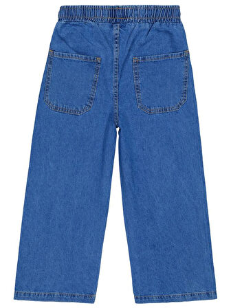 Civil Girls Beli Lastikli 4-9 Yaş Pantolon - Mavi4-5 Yaş
