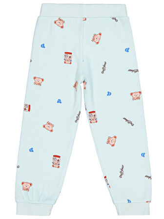 Civil Girls Ayıcık Baskılı 2-5 Yaş Eşofman Altı - Yeşil 5-6 Yaş