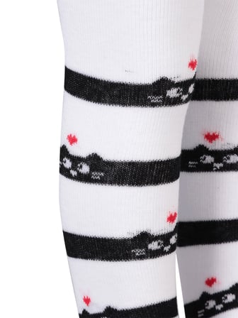 Civil Baby Cat 6-18 Ay Bebek Kız Külotlu Çorap - Beyaz