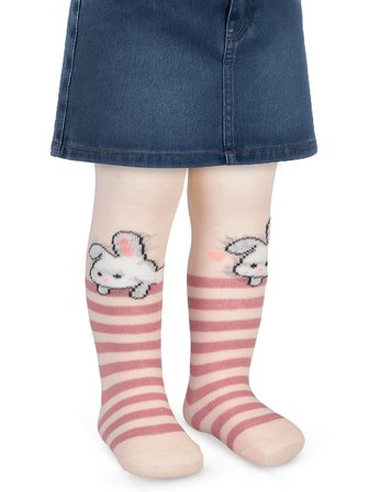 Civil Baby Mini Bunny 6- Bebek Kız Külotlu Çorap - Bej