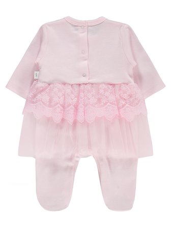 Civil Baby Fırfır Tüllü 1-9 Ay Tulum - Pembe