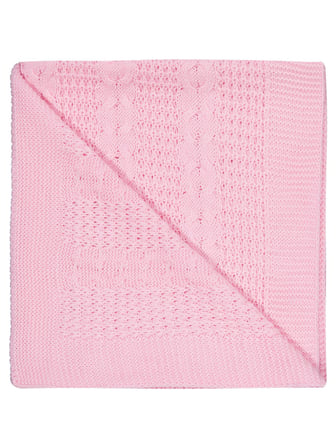 Civil Baby Saç Örgülü  Düz Battaniye - Pembe