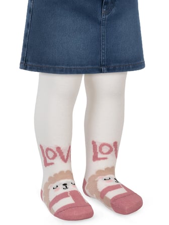 Civil Baby Love 6- Bebek Kız Külotlu Çorap - Ekru