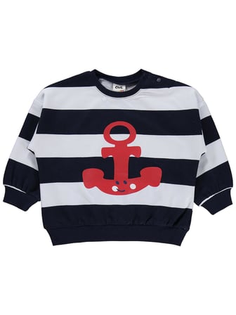 Civil Baby Çapa Baskılı 6-18 Ay Takım - Lacivert