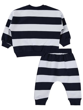 Civil Baby Çapa Baskılı 6-18 Ay Takım - Lacivert