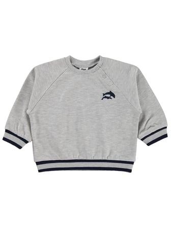 Civil Baby Yunus Nakışlı 6-18 Ay Sweatshirt - Gri