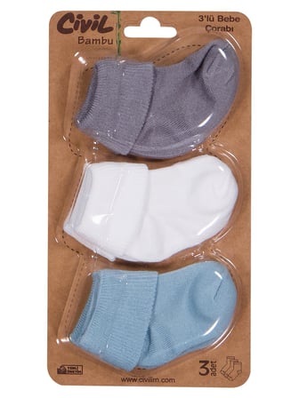 Civil Baby Bambu Basic Asetat 0-24 Ay Çorap Setleri - Standart