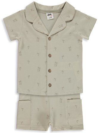 Civil Baby Palmiye Empirmeli 6-18 Ay Takım - Bej