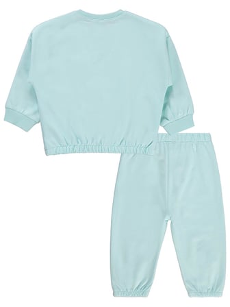Civil Baby Kız Bebek Düz Basic Kalpli 6-18 Ay Takım - Yeşil