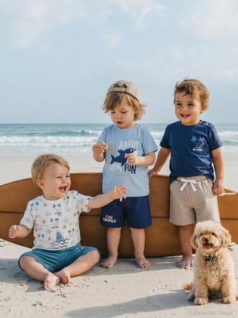 Civil Baby Köpek Balığı Baskılı 3'lü Set 6-18 Ay Takım - Standart