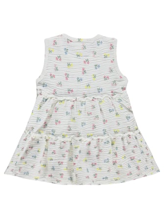 Civil Baby Çiçek Empirme 6-18 Ay Elbise - Ekru