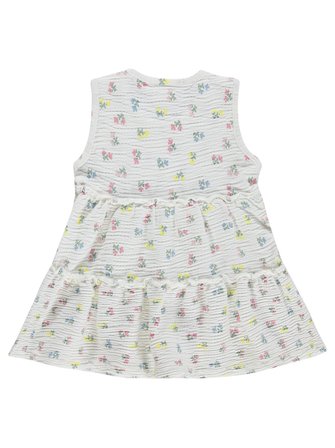 Civil Baby Çiçek Empirme 6-18 Ay Elbise - Ekru