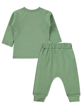 Civil Baby Yıldız Nakışlı 3-18 Ay Takım - Haki
