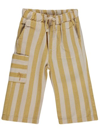 Civil Baby Çizgili Yan Cepli 6-18 Ay Pantolon - Hardal