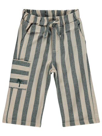Civil Baby Çizgili Yan Cepli 6-18 Ay Pantolon - Yeşil