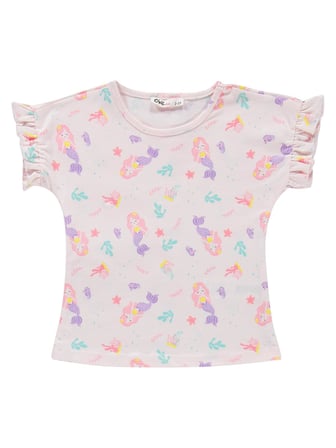 Civil Girls Deniz kızı Desenli 2-5 Yaş Pijama Takımı - Uçuk Pembe-Lila