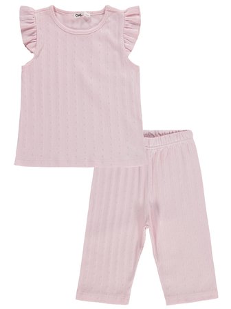 Civil Girls Kaprili 2-5 Yaş Pijama Takımı - Pembe