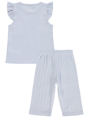 Civil Girls Kaprili 2-5 Yaş Pijama Takımı - Mavi
