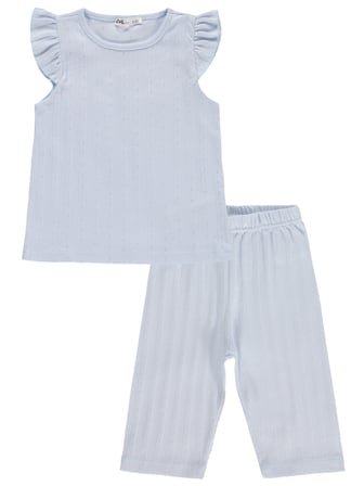 Civil Girls Kaprili 2-5 Yaş Pijama Takımı - Mavi