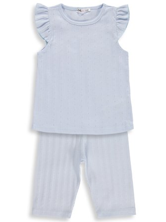 Civil Girls Kaprili 2-5 Yaş Pijama Takımı - Mavi