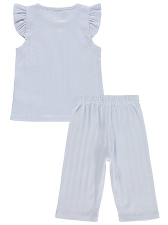 Civil Girls Kaprili 2-5 Yaş Pijama Takımı - Mavi