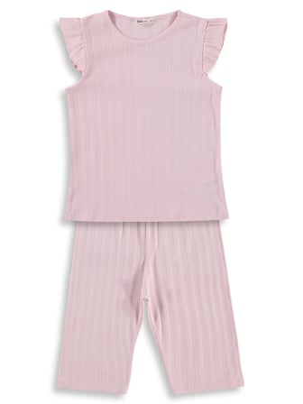 Civil Girls Kaprili 6-9 Yaş Pijama Takımı - Pembe