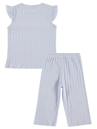 Civil Girls Kaprili 6-9 Yaş Pijama Takımı - Mavi