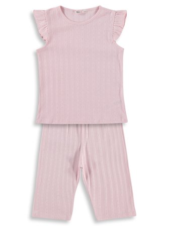 Civil Girls Kaprili 10-13 Yaş Pijama Takımı - Pembe