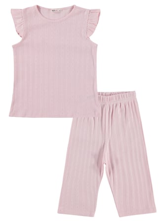 Civil Girls Kaprili 10-13 Yaş Pijama Takımı - Pembe