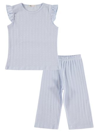 Civil Girls Kaprili 10-13 Yaş Pijama Takımı - Mavi