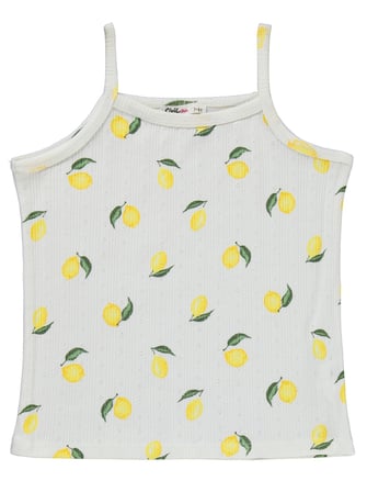 Civil Girls Limon Desenli Şortlu 10-13 Yaş Pijama Takımı - Kırık Beyaz