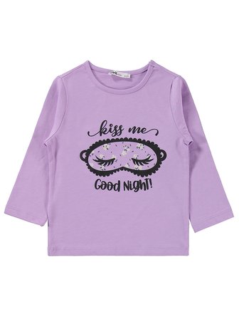 Civil Girls Çiçek Desenli 2-5 Yaş Pijama Takımı - Lila