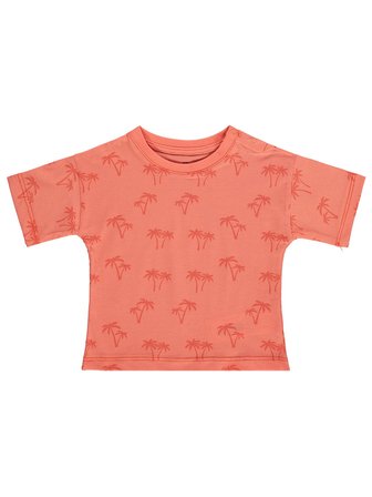 Civil Baby Palmiye Empirme 6-18 Ay Tişört - Kırmızı