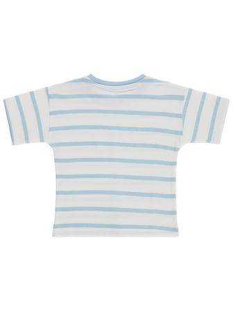 Civil Baby Çizgili 6-18 Ay Tişört - Mavi