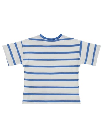 Civil Baby Çizgili 6-18 Ay Tişört - Mavi