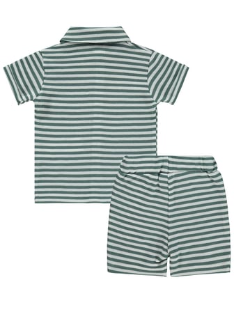 Civil Baby Çizgili 6-18 Ay Takım - Yeşil