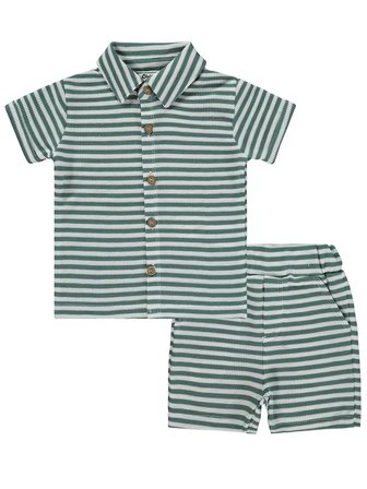 Civil Baby Çizgili 6-18 Ay Takım - Yeşil