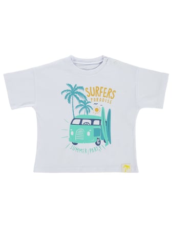 Civil Baby Surfers Paradise Baskılı 6-18 Ay Tişört - Beyaz