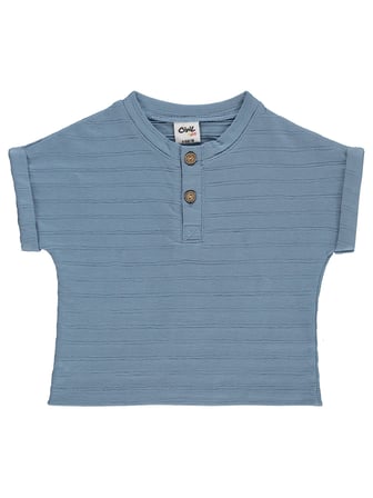 Civil Baby Jakarlı 6-18 Ay Tişört - Mavi