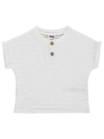 Civil Baby Jakarlı 6-18 Ay Tişört - Ekru