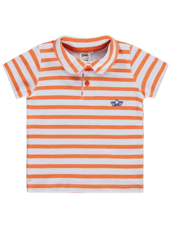 Civil Baby Yelken Baskılı 6-18 Ay Tişört - Turuncu