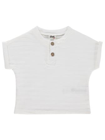 Civil Baby Jakarlı 6-18 Ay Tişört - Ekru