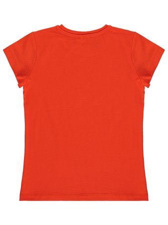 Civil Girls Mermaid Baskılı 6-9 Yaş Tişört  - Turuncu