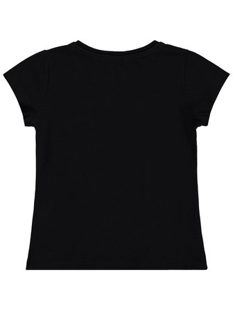 Civil Girls Balerin Kız Baskılı 2-5 Yaş Tişört  - Siyah