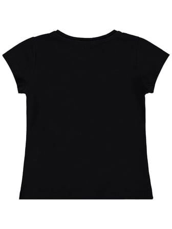 Civil Girls Balerin Kız Baskılı 2-5 Yaş Tişört  - Siyah