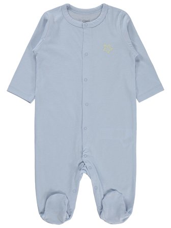 Civil Baby Yıldız Nakışlı 1-9 Ay Tulum - Mavi